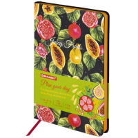 Ежедневник недатированный Brauberg Vista Fruit story, A5, 136 листов, под кожу, гибкий