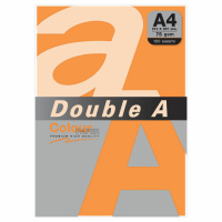 Цветная бумага для принтера Double A неон оранжевая, А4, 100 листов, 75 г/м2