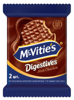 Печенье Mcvitie's Digestives цельнозерновое с молочным шоколадом, 33.3г
