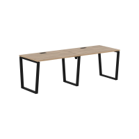 Стол 2-х местный EVWST 2380 Дуб Денвер светлый/Черный 2326х800х750 EDIS