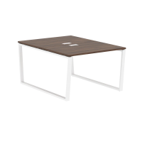 Стол 2-х местный EVWST 1116 Дуб Денвер тёмный/Белый 1160х1606х750 EDIS