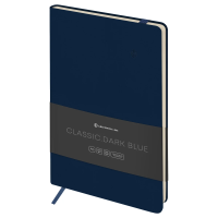 Записная книжка А5 96л. ЛАЙТ, кожзам, Greenwich Line 'Classic. Dark blue', с резинкой, блок без лино