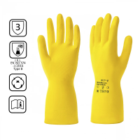 Перчатки резиновые Hq Profiline Multi Express M, желтые, 73584