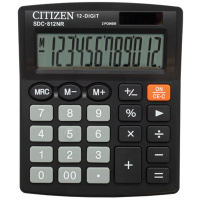 Калькулятор настольный Citizen SDC-812NR черный, 12 разрядов