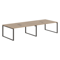 Стол 4-х местный EQWST 3513 Дуб Денвер светлый/Мокко 3526х1346х750 EDIS