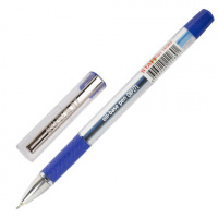 Ручка шариковая Staff Profit Chrome синяя, 0.35мм, прозрачный корпус
