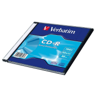 Диск CD-R Verbatim 700Mb, 52x, Slim Case, 1шт/уп