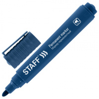 Маркер перманентный Staff Basic Budget PM-125 синий, 3мм, круглый наконечник