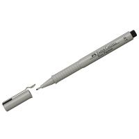 Ручка капиллярная Faber-Castell Ecco Pigment черная, 0.7мм, серый корпус