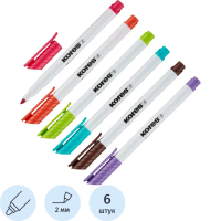 Набор маркеров для белых досок KORES 6 цв,  2 мм 22846