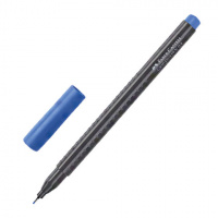Ручка капиллярная Faber-Castell Grip Finepen синяя, 0.4мм, черный корпус