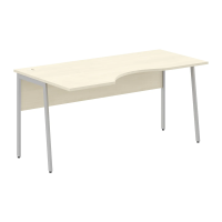 Стол прямой СА-1P(L) Клен*/Алюминий 1600х900х755 IMAGO PLUS