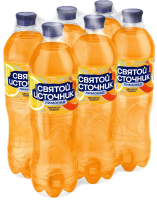 Напиток Святой Источник Лимонад абрикос-лимон газированный, 1л x 12 шт