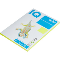 Цветная бумага для принтера Iq Color neon желтая, А4, 100 листов, 80г/м2, NEOGB