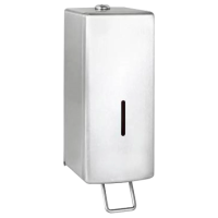 Дозатор для мыла Nofer локтевой нерж.сталь, 03014.S