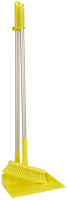Совок и метла Vikan 330мм, средний ворс, вертикальный, желтый, 56666