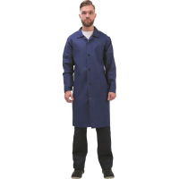 Халат рабочий мужской Рабочий (р.52-54) 170-176, синий, хлопковый, 1 шт