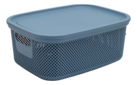 Корзина для хранения Hobby Life Nickel с крышкой синяя 28.5 x 38 x 15.2см, 12л