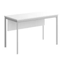 Стол прямой Skyland Imago-S СП-2.1SD, белый/алюминий, 1200х600х755мм