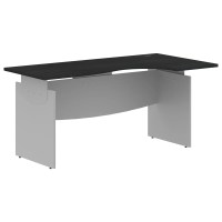 Стол письменный эргономичный OCET 169(R) Дуб Юкон Модерн/Алюминий 1600х860х750 OFFIX NEW