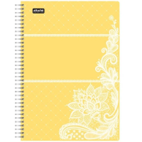 Бизнес тетрадь Attache Амели желтый, А4, 80 листов, в клетку, на спирали