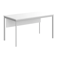 Стол прямой Skyland Imago-S СП-3SD, белый/алюминий, 1400х720х755мм