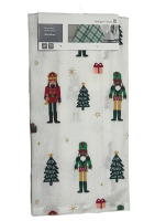 Tarrington House Полотенце белое вафля с принтом Щеткунчик 200г, 40 x 60см