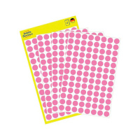 Этикетки маркеры Avery Zweckform светло-розовые, d=8мм, 416шт/уп