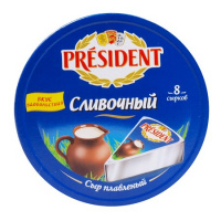 Сыр плавленый President сливочный 45%, 140г