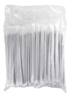 Трубочка для коктейля одноразовая пластиковая прозрачная в индивидуальной упаковке 23см, 100шт