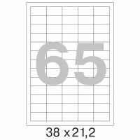 Этикетки самоклеящиеся Office Label 38х21.2см, белые, 65шт на листе А4, 100 листов