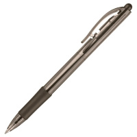 Ручка шариковая автоматическая Pentel BK417 черная, 0.27мм, черный корпус