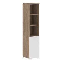 Шкаф колонка с глухой малой дверью MHC 42.5 Белый/Кария Пальмира 429х423х1956 MORRIS TREND