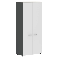 Шкаф с глухими дверьми и топом JHC 85.1 Ясень белый/Антрацит 856х452х1949 JAY