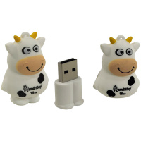 Память Smart Buy 'Wild series' Коровка 16GB, USB 2.0 Flash Drive, белый