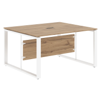 Стол для заседаний ECT 1412 Дуб Денвер светлый/Белый 1400х1200х750 ENIO