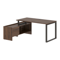 Стол с тумбой EQCT 17814 Дуб Денвер темный/Мокко 1760х1400х750 EDIS