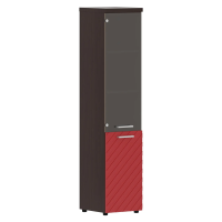 Шкаф колонка комбинированая с топом TLHC 42.2(L) Красный/Венге Магия Z 432х450х1968 TORR LUX