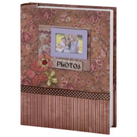 Фотоальбом BRAUBERG на 200 фотографий 10х15 см, твердая обложка, 'Семья', бокс, коричневый, 390673