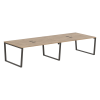 Стол 4-х местный EVWST 3513 Дуб Денвер светлый/Мокко 3526х1346х750 EDIS