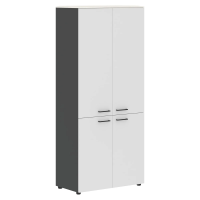 Шкаф с глухими средними и малыми дверьми и топом JHC 85.3 Ясень белый/Антрацит 856х452х1949 JAY