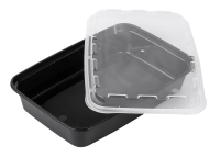 METRO PROFESSIONAL Контейнер с крышкой пластиковый черный 830мл, 12шт