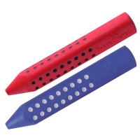 Ластик Faber-Castell 'Grip 2001', трехгранный, красный/синий, 90*15*15мм