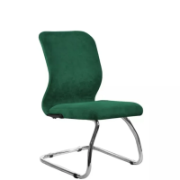 Кресло офисное Метта SU-Mr-4 Vivaldi, велюр, зеленый, полозья хром