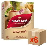 Чай Майский Отборный черный (2г x 100шт), 200г x 6 шт