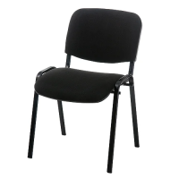 Стул посетителя Furniture Изо ткань, черная, на ножках
