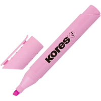 Текстовыделитель Kores High Liner Plus Pastel розовый, 1-5мм, скошенный наконечник