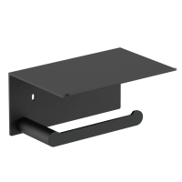 Держатель туалетной бумаги Nofer Verona с полочкой, черный, 16876.N