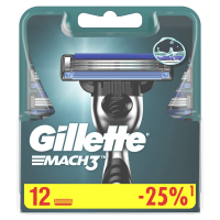 Кассеты для бритья Gillette Mach 3, 12шт