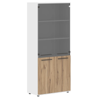 Шкаф высокий широкий EHCS 85.2 Дуб Денвер светлый/Мокко/Белый 852х430х1967 EDIS